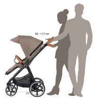 Kinderwagen-Set Fusion inklusive Babywanne Lyx Design 387387 taupe