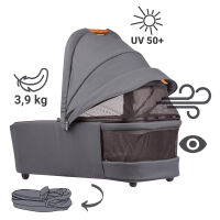 FX4 Set Swing mit Panorama Lyx, Gestell schwarz, Design 688688 Grau Elegance