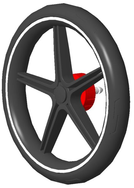 Hinterrad/Rad für Wechselachse FX4 Soft+ 12 Zoll