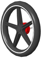 Hinterrad/Rad für Wechselachse FX4 Soft+ 12 Zoll